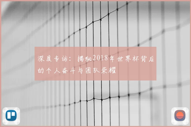 深度专访：揭秘2018年世界杯背后的个人奋斗与团队荣耀